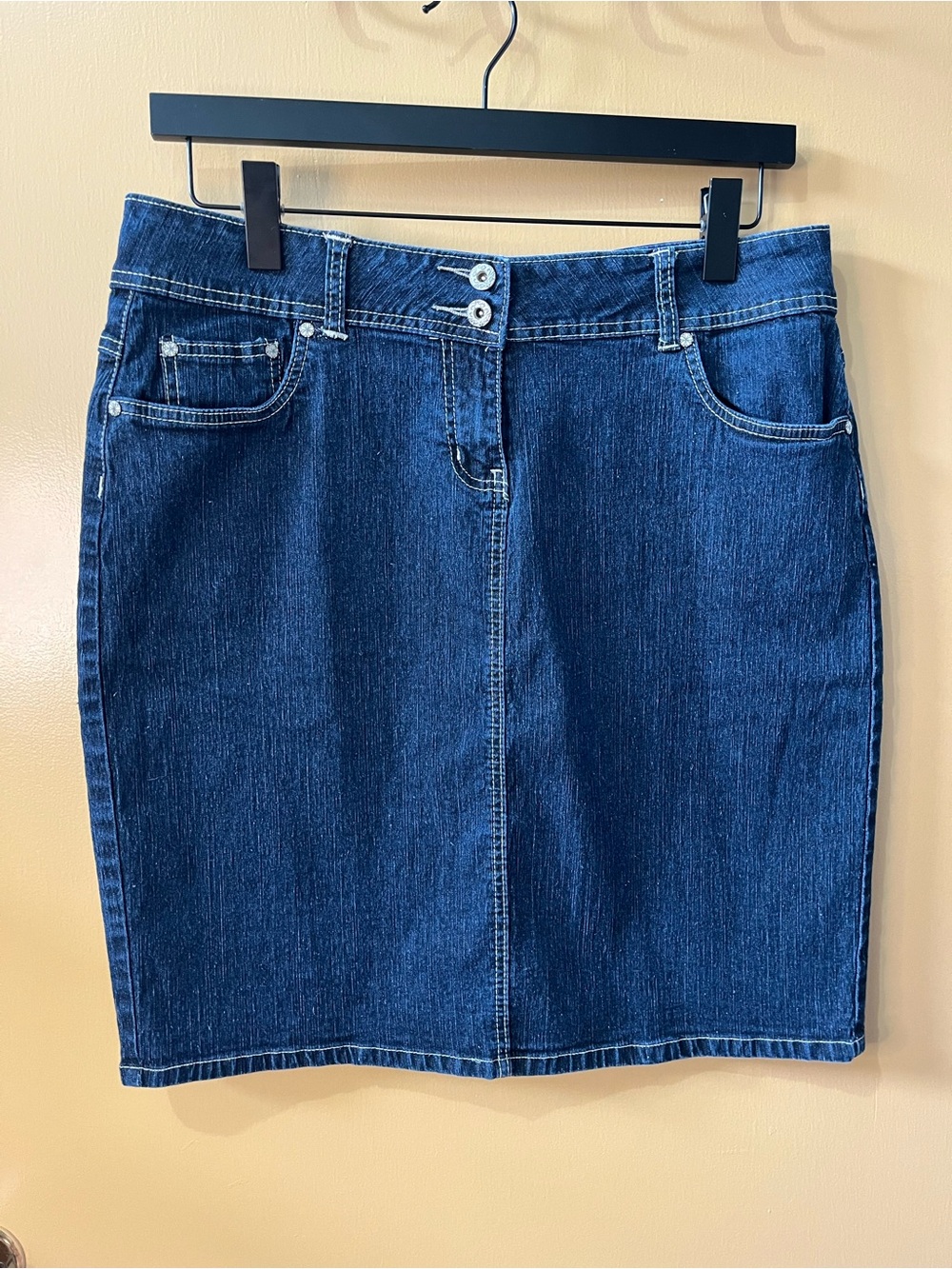 Penningtons Dark Blue Denim Pencil Skirt